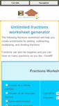 Mobile Screenshot of fractions-worksheets.basic-mathematics.com